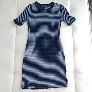 One love clothing striped ribbed dress - small